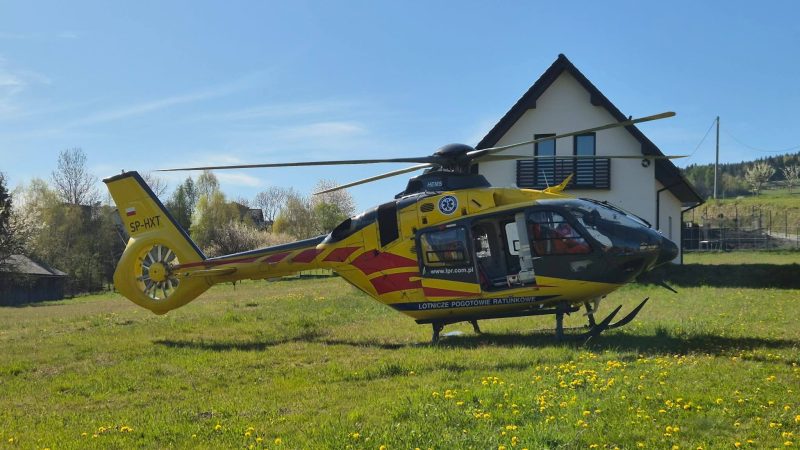 W Łętowni walczono o życie mieszkańca. Na miejscu lądował śmigłowiec LPR