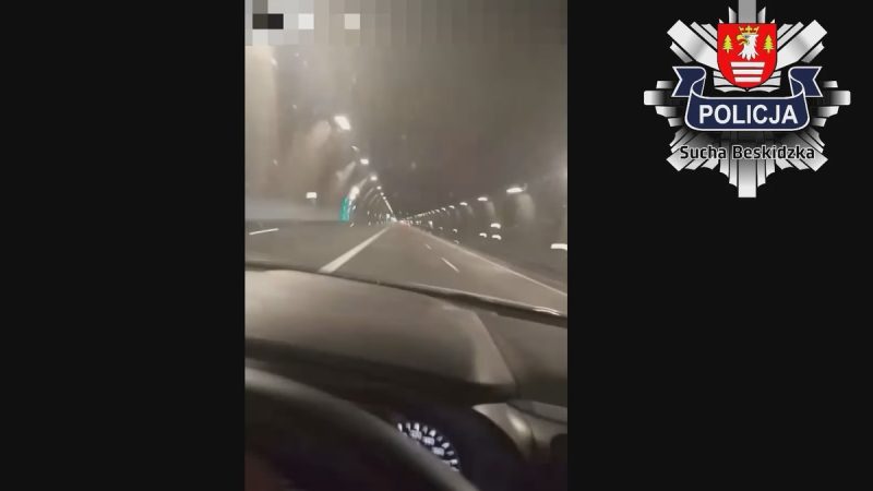 Popis w tunelu w Naprawie nie przeszedł bez echa. Ktoś wysłał nagranie policji