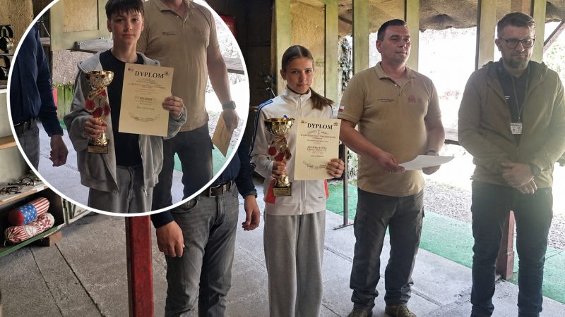 Joanna i Kacper z Osielca na podium zawodów strzeleckich
