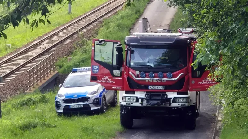 Śmiertelne potrącenie przez pociąg między Osielcem a Bystrą